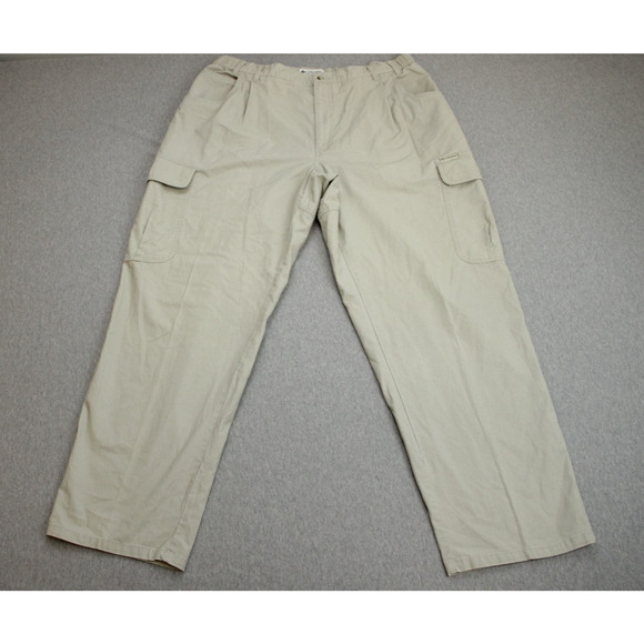 Columbia Pants Mens 40 x 32 Biege Cargo 100% Cotton - Picture 1 of 6